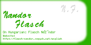 nandor flasch business card